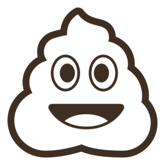 Pile Of Poo Emoji Decal (Brown)